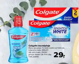 Kvickly Colgate mundpleje tilbud