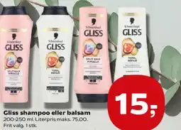 Kvickly Gliss shampoo eller balsam tilbud