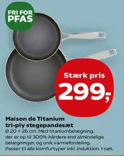 Kvickly Maison de Titanium tri-ply stegepandesæt tilbud