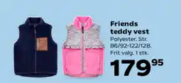 Kvickly Friends teddy vest tilbud