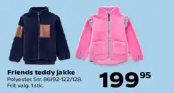 Kvickly Friends teddy jakke tilbud