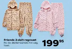 Kvickly Friends 2-delt regnsæt tilbud