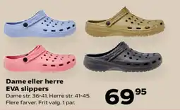 Kvickly Dame eller herre EVA slippers tilbud