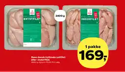 Kvickly Rose dansk kyllinebrystfilet eller -inderfilet tilbud