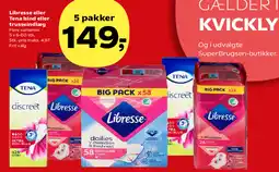 Kvickly Libresse eller Tena bind eller trusseindlæg tilbud