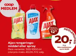 Kvickly AJAX rengørings- middel eller spray tilbud