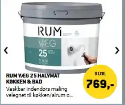 XL-BYG Rum Væg 25 halvmat køkken & bad tilbud