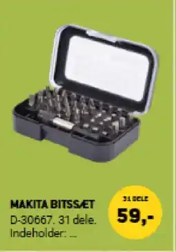 XL-BYG Makita Bitssæet tilbud