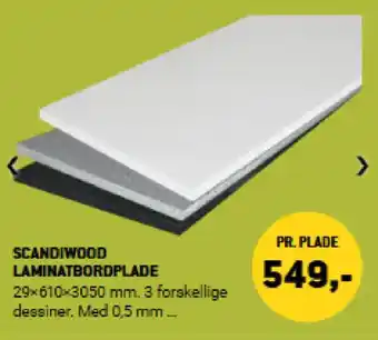 XL-BYG Scandiwood laminatbordplade tilbud