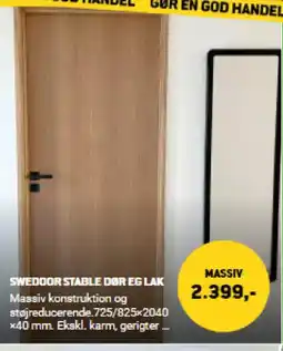 XL-BYG Swedoor stable dor eg lak tilbud