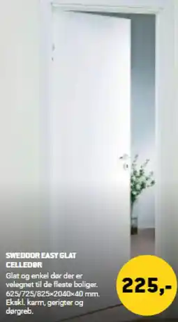 XL-BYG Swedoor Easy glat celledør tilbud