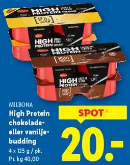 Lidl High Protein chokolade- eller vanilje-budding tilbud