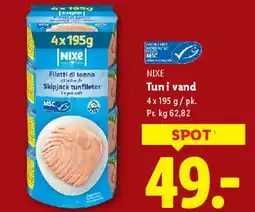 Lidl Nixe tun i vand (dåse) tilbud