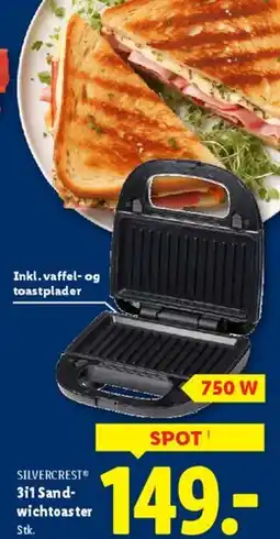 Lidl 3-i-1 Sandwichtoaster / vaffeljern tilbud