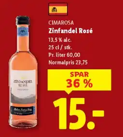 Lidl Cimarosa Zinfandel Rosé tilbud