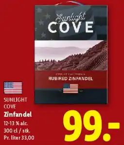 Lidl Sunlight Cove Zinfandel (boxed) tilbud