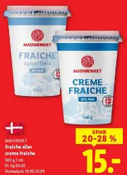 Lidl Madværket Fraiche / Creme Fraiche tilbud