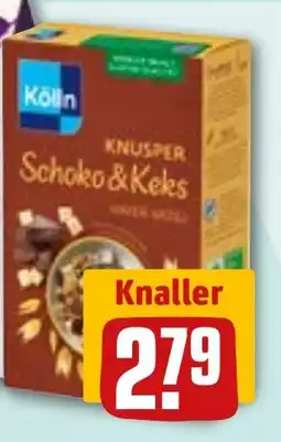 REWE DE Oder knusper schoko & keks hafer-müsli tilbud