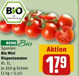 REWE DE REWE Bio Spanien: Bio Mini Rispentomaten tilbud