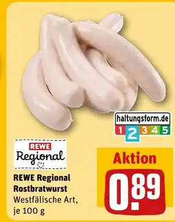 REWE DE REWE Regional Rostbratwurst tilbud