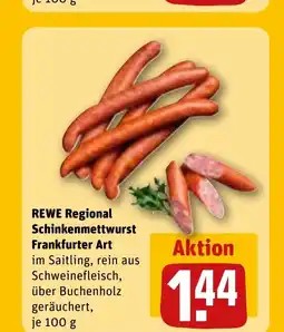 REWE DE REWE Regional Schinkenmettwurst Frankfurter Art tilbud
