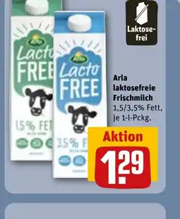 REWE DE Arla Laktose- frei laktosefreie Frischmilch tilbud