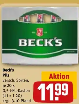 REWE DE Beck's Pils tilbud