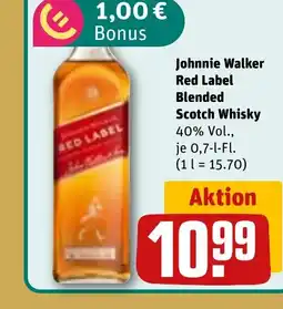 REWE DE Johnnie Walker Red Label Blended Scotch Whisky tilbud