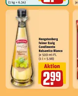 REWE DE Hengstenberg feiner Essig Condimento Balsamico Bianco tilbud