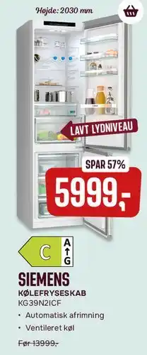 Skousen KØLESKAB tilbud