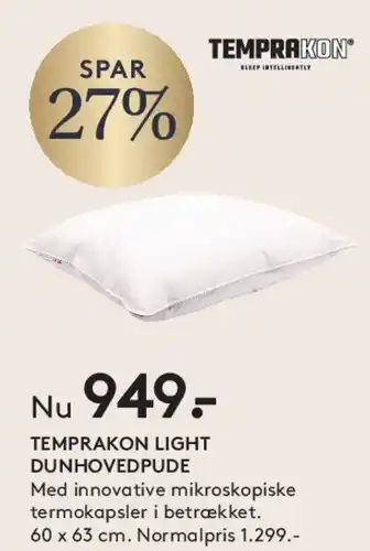 TEMPRAKON LIGHT DUNHOVEDPUDE