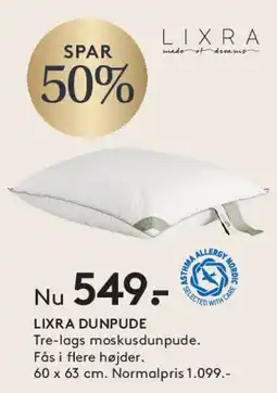 SENG LIXRA DUNPUDE tilbud