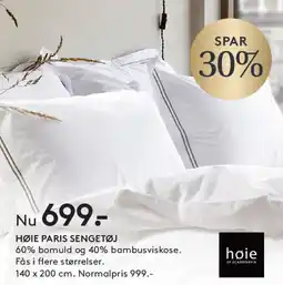 SENG HØIE PARIS SENGETØJ tilbud