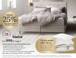 SENG TEMPUR Relaxation Kontinentalseng tilbud