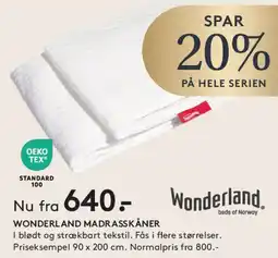 SENG WONDERLAND MADRASSKÅNER tilbud