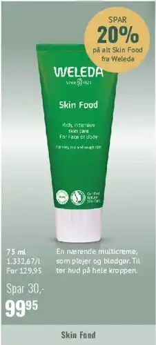 Helsam Skin Food tilbud