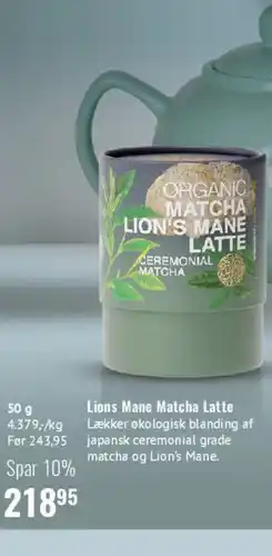 Helsam Lions Mane Matcha Latte tilbud