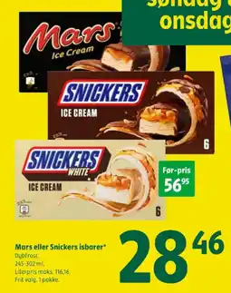 Coop 365 Mars eller snickers isbarer tilbud