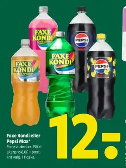 Coop 365 Faxe kondi eller pepsi max tilbud