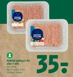 Coop 365 Hakket kylling 3-6% eller 7-10% tilbud