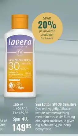 Helsam Sun Lotion SPF30 Sensitive tilbud