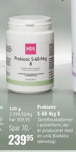 Helsam Probiotic S-60-Nrg 8 tilbud