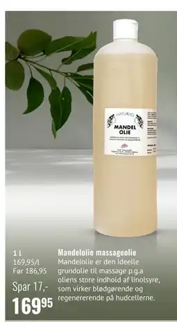 Helsam Mandelolie massageolie tilbud