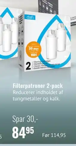 Helsam Filterpatroner 2-pack tilbud