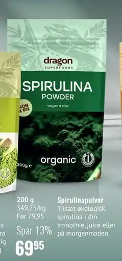 Helsam Spirulinapulver tilbud