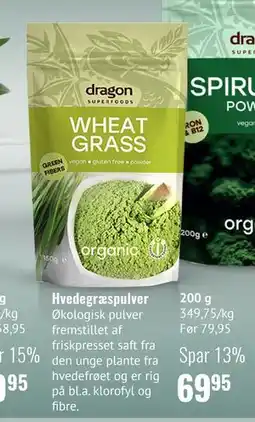 Helsam Hvedegræspulver tilbud