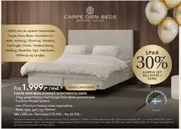 SENG CARPE DIEM BEDS KUNGSÖ KONTINENTALSENG tilbud