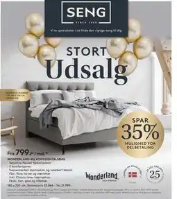SENG WONDERLAND W6 KONTINENTALSENG tilbud