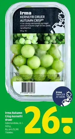 Coop 365 IRMA Autums crisp kernefri druer tilbud