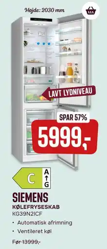 Skousen KØLEFRYSESKAB tilbud